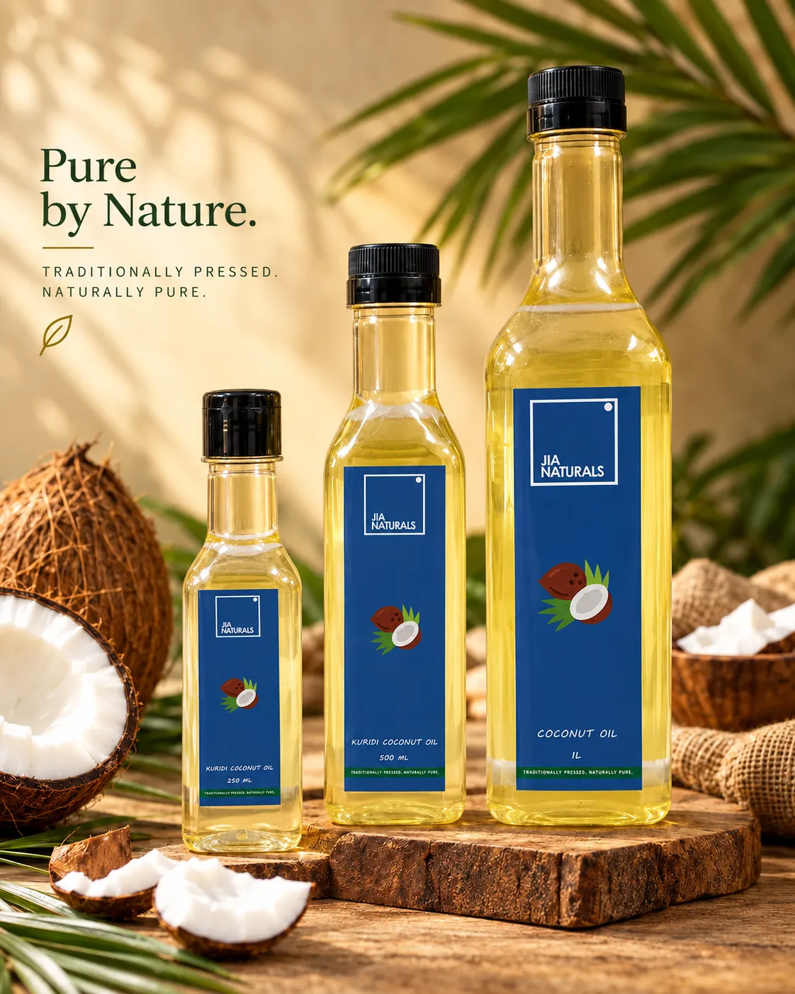 JIA Naturals Coconut Oil bottle