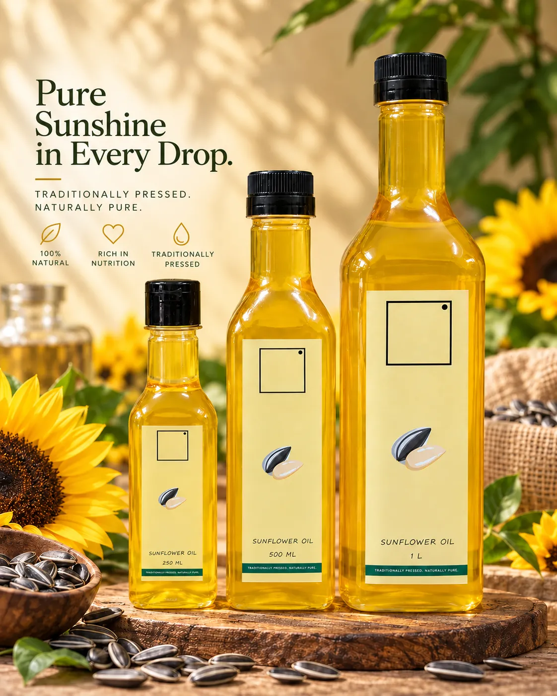 JIA Naturals Sunflower Oil bottle