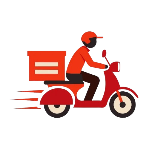 Delivery bike logo icon