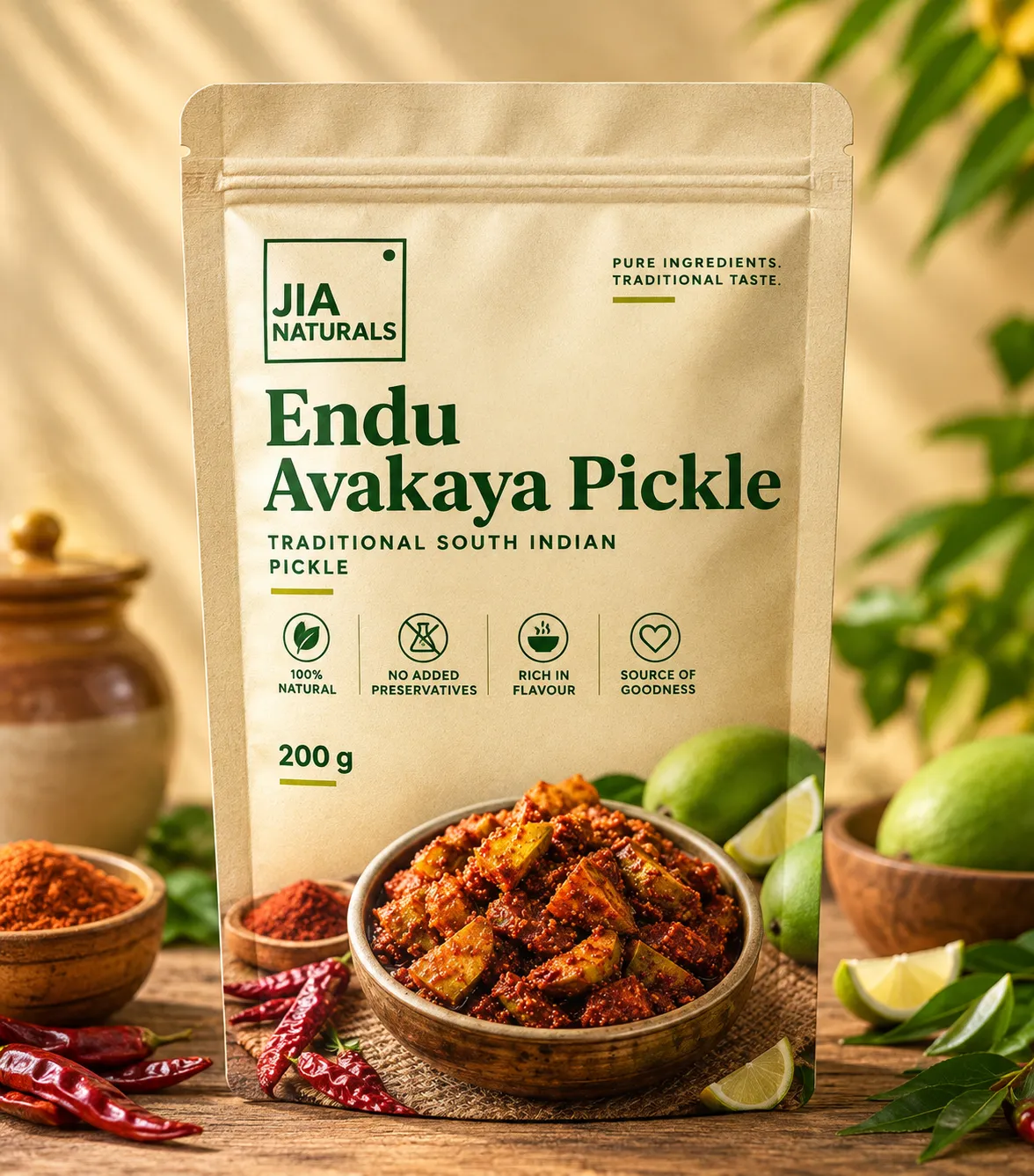 JIA Naturals Endu Avakaya Pickle